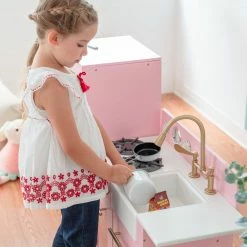 TeamsonUS Teamson Kids - Little Chef Chelsea Modern Play Kitchen - Pink / Gold