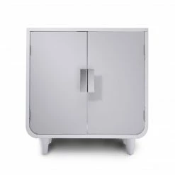 TeamsonUS Teamson Pets Dyad Wooden Cat Litter Box Enclosure And Side Table, Alpine White