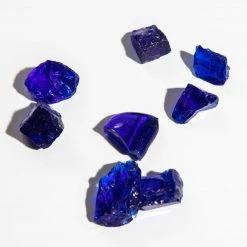 TeamsonUS Teamson Home 1/2 Inch Reflective Fire Glass For Fire Pits 9 Lb / 4 Kg Bag, Blue