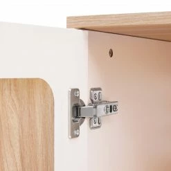 TeamsonUS Teamson Pets Daisy Two Tone Wooden Cat Litter Box Enclosure Side Table, Tan