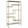 TeamsonUS Teamson Home Marmo Modern Marble-Look 5-Tier Display Shelf, Marble/Brass