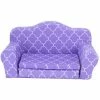 TeamsonUS Sophia's Plush Pull Out Couch/Double Bed Sized For 18" Dolls, Purple Kids