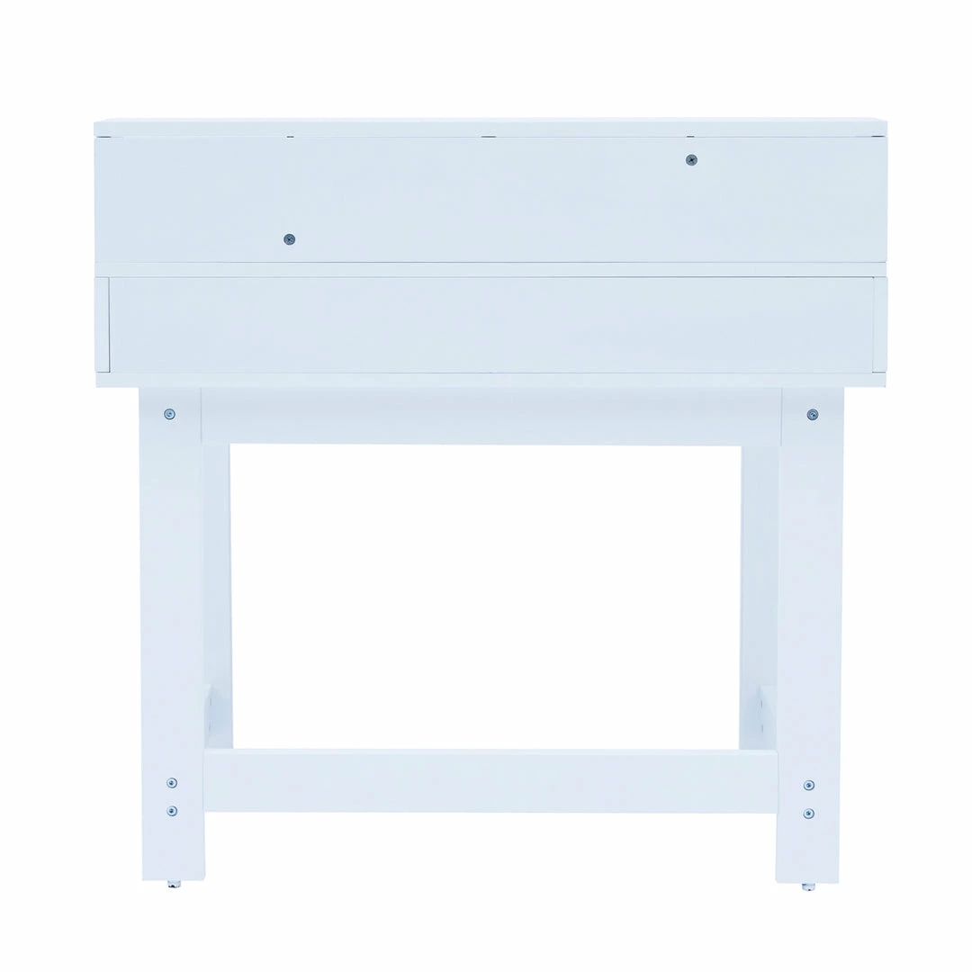 TeamsonUS New Fantasy Fields Wooden Play Writing Desk With Storage And Chair Set, White