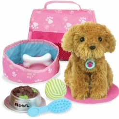 TeamsonUS Kids Sophia's Plush Puppy With Carrier And Accessories For 18" Dolls