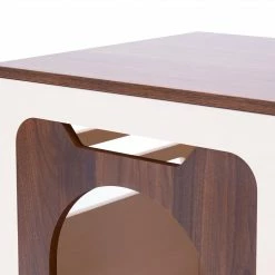 TeamsonUS Teamson Pets Daisy Elevated Vented Wooden Cat Litter Box Enclosure Side Table New