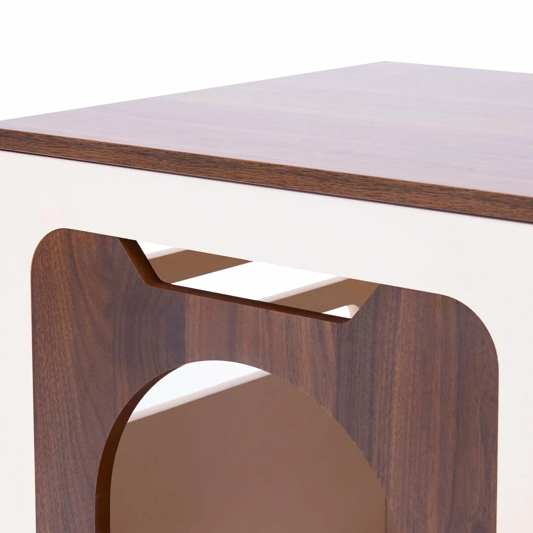 TeamsonUS Teamson Pets Daisy Elevated Vented Wooden Cat Litter Box Enclosure Side Table New