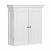 TeamsonUS Teamson Home Stratford Two Door Removable Wall Cabinet With Two Contemporary Style Doors, White
