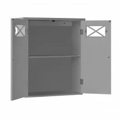 TeamsonUS Teamson Home Dawson Contemporary Removable Wooden Cabinet, Gray