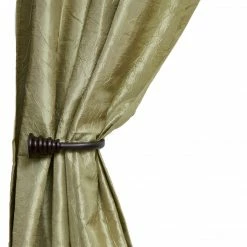 TeamsonUS Teamson Home Lindley Decorative Curtain Drape Holdbacks Tiebacks, Set Of 2, Black