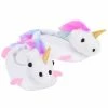 TeamsonUS Kids Sophia's Unicorn Slippers With Rainbow Hair For 18" Dolls, White