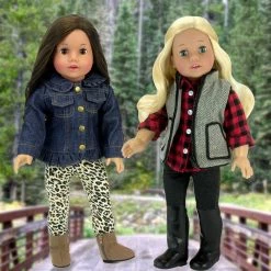 TeamsonUS Kids Sophia's Jean Jacket, Leggings, And Boots Set For 18