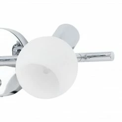 TeamsonUS Teamson Home Bathroom Vanity Triple Sconce Light With 3 Frosted Shades, Chrome Fixture