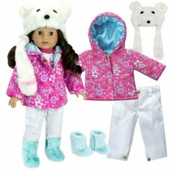 TeamsonUS Kids Sophia's Doll Snow Outfit Complete With Boots For 18" Dolls