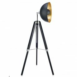 TeamsonUS Teamson Home Fascino Tripod Floor Lamp, Black/Gold
