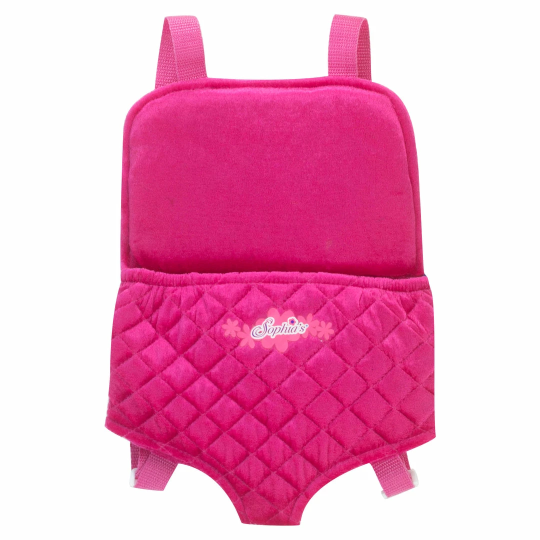 TeamsonUS Sophia's - 18" Doll - Hands Free Doll Carrier - Hot Pink