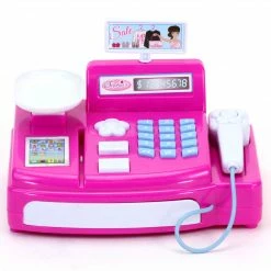 TeamsonUS Kids Sophia's Cash Register, Grocery Food And Money Set For 18