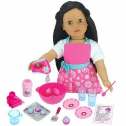 TeamsonUS Sophia's Baking Accessories And Apron Set For 18