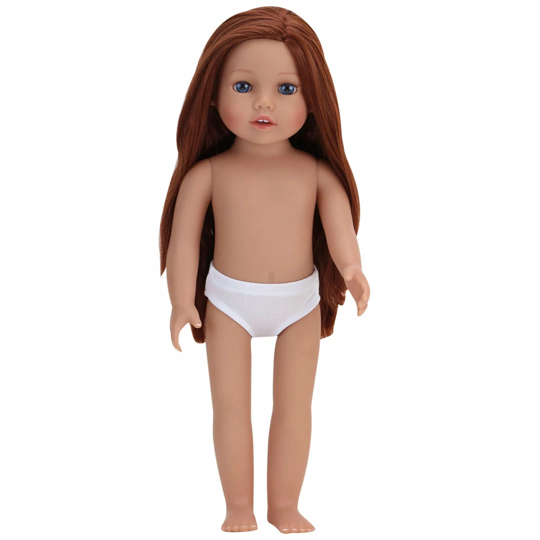 TeamsonUS Kids Sophia's Posable 18" All Vinyl Auburn Hair Doll "Hailey" With Blue Eyes