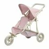 TeamsonUS Kids Olivia's Little World Polka Dots Princess Double Jogging Stroller For Dolls, Pink