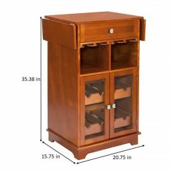 TeamsonUS Teamson Home Peoria Wine Cabinet, Brown
