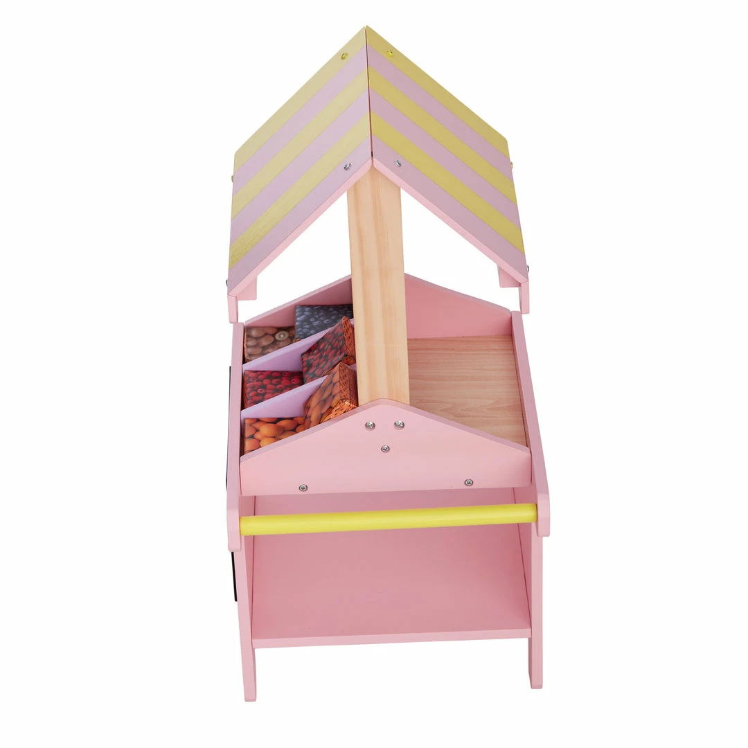 TeamsonUS Kids Olivia's Little World Modern Nordic Princess Doll Pastry Cart With Fruit Boxes, Pink
