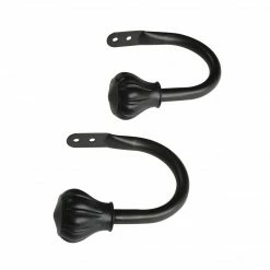 TeamsonUS Teamson Home Lindley Decorative Curtain Drape Holdbacks Tiebacks, Set Of 2, Black