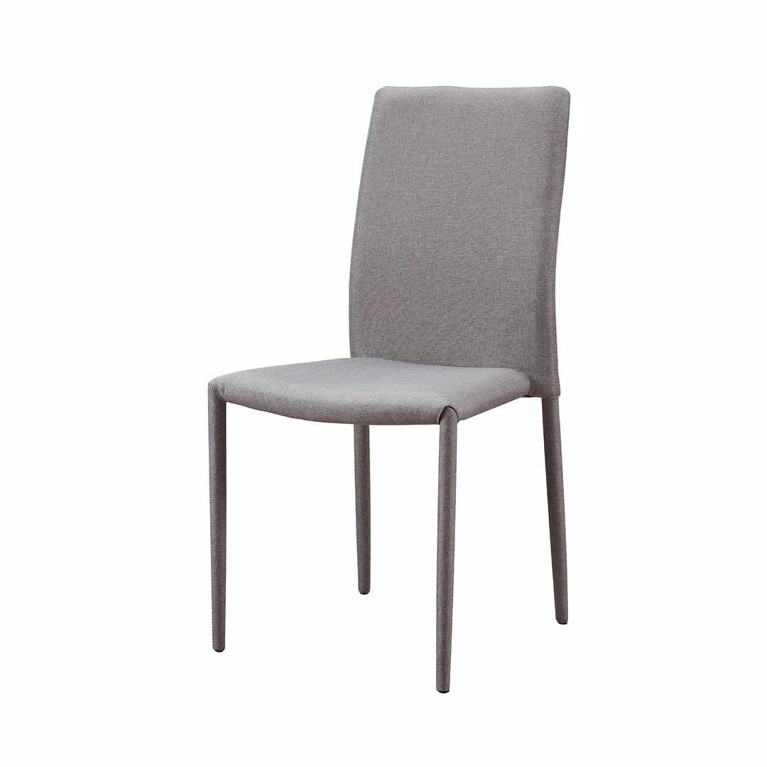 TeamsonUS Teamson Home Fabric Dining Chair With Metal Legs, Set Of 2, Light Gray