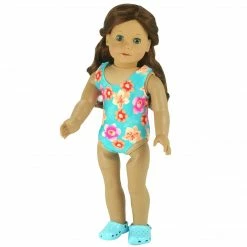 TeamsonUS Sophia's Clog Sandal Shoes Accessory For 18" Dolls, Aqua Kids