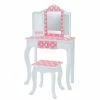 TeamsonUS Fantasy Fields - Fashion Polka Dot Prints Gisele Play Vanity Set - Pink / White Kids