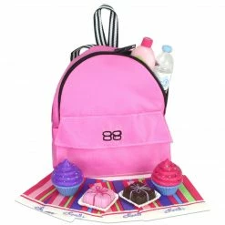 TeamsonUS Sophia's Beach Day Backpack With Accessories Set For 18'' Dolls, Pink Kids