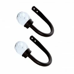 TeamsonUS Teamson Home Elisha Decorative Globe Holdbacks, Set Of 2, Black