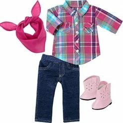 TeamsonUS Kids Sophia's Doll Blouse, Jeggings, Bandana, And Boots For 18" Dolls