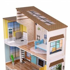 TeamsonUS Olivia's Little World Wooden Dreamland Mediterranean Dollhouse Set