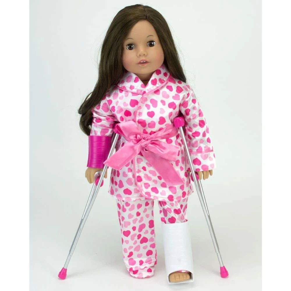 TeamsonUS Sophia's Doll Cast & Crutches Accessories Set For 18" Dolls Kids