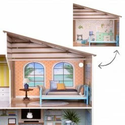 TeamsonUS Olivia's Little World Wooden Dreamland Mediterranean Dollhouse Set