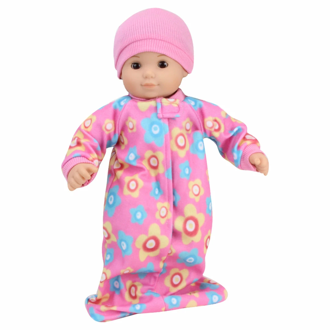 TeamsonUS Sophia's 2 Piece Sleep Sack And Hat Set For 15" Dolls, Pink Kids