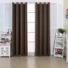 TeamsonUS Teamson Home 96" Edessa Premium Solid Insulated Thermal Blackout Window Curtain Panels With Grommets, Hazelnut Brown
