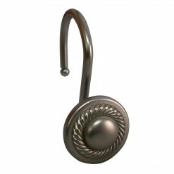 TeamsonUS Teamson Home Shower Hooks, Set Of 12, Brushed Nickle