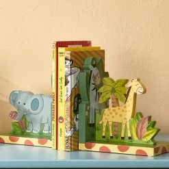 TeamsonUS Fantasy Fields Sunny Safari Bookends, Set Of 2, Multicolor Kids