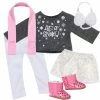 TeamsonUS Sophia's 6 Piece 'Let It Snow' Sweater And Skirt Outfit Set For 18'' Dolls