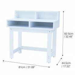 TeamsonUS New Fantasy Fields Wooden Play Writing Desk With Storage And Chair Set, White