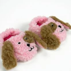 TeamsonUS Sophia's Sherpa Puppy Dog Face Slippers For 18