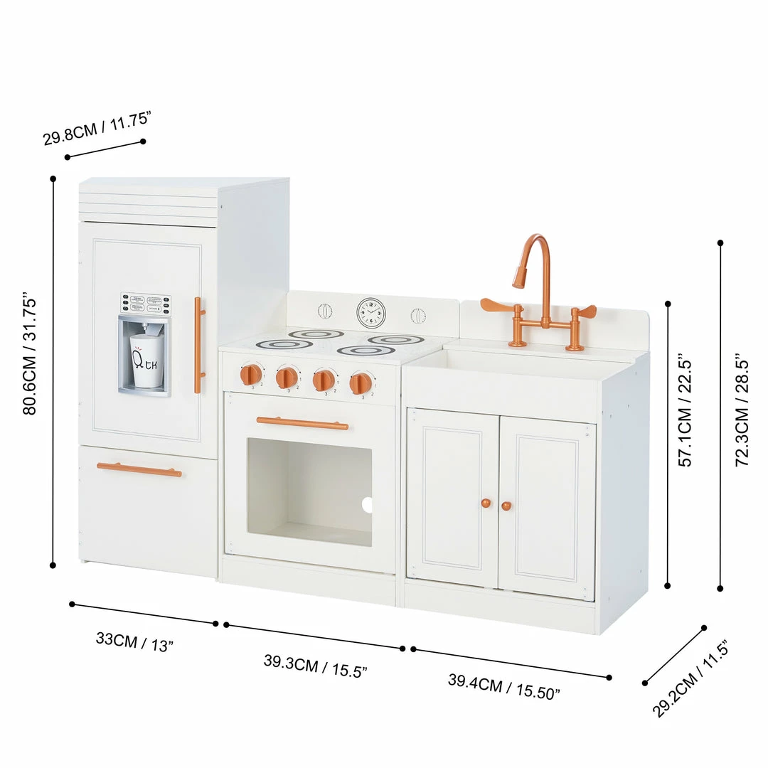 TeamsonUS Teamson Kids Little Chef Paris Complete Kitchen Playset, White