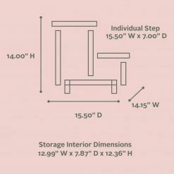 TeamsonUS Teamson Pets Esker Wooden Pet Stairs Ramp For Cat Or Dog, Mocha/Walnut