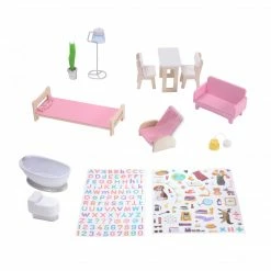 TeamsonUS New Olivia's Little World Wooden Dreamland Farmhouse Dollhouse Set